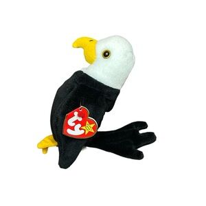 Ty Baldy Black and White Plush Eagle